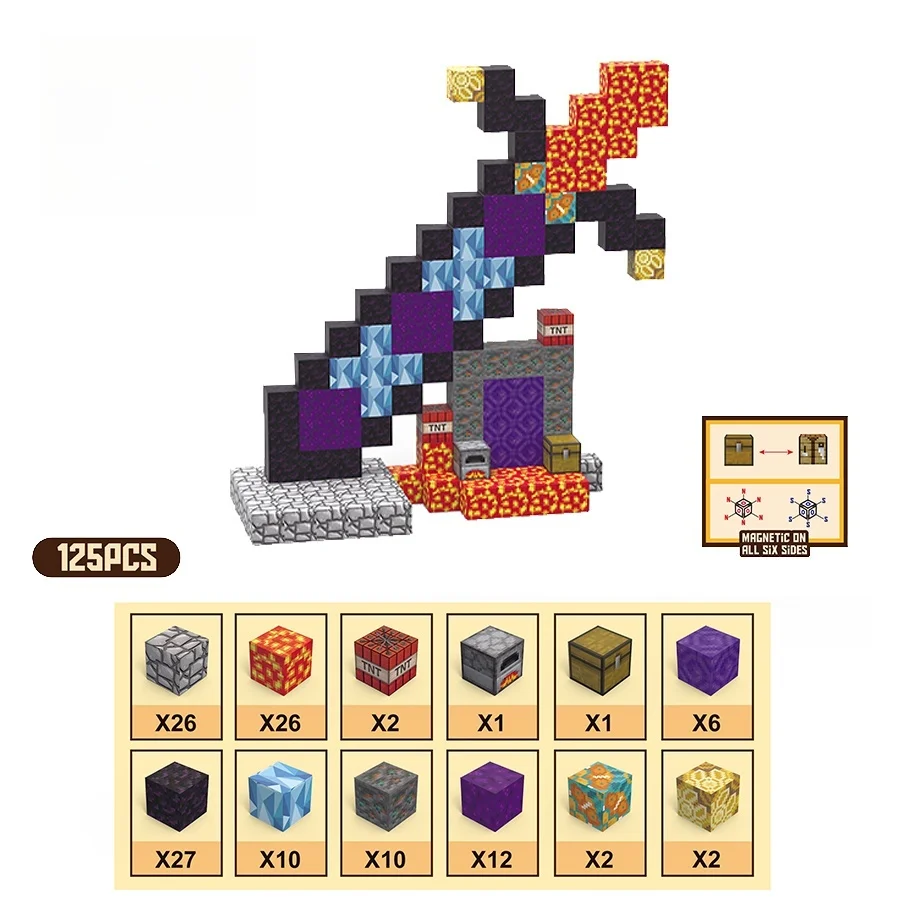 Magnetic Creative Architecture Building Blocks World Set Panda Farm Space Base 3D Model Kit STEM DIY Assembly Gift Children