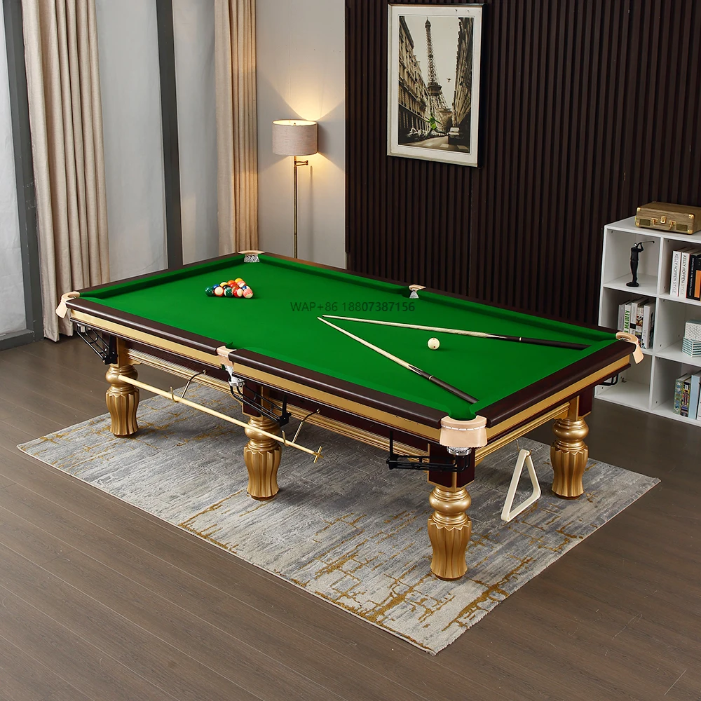 

Factory Wholesale Custom Gold Luxury Commercial Pool Table Complete Billiard Accessories Billiard Table Set