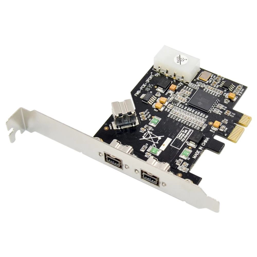 PCI Express 1394B 3 Port Video Capture Expansion Card PCI-E X1 to 1394B Controller XIO2213AZAY Chipset for Firewire 800