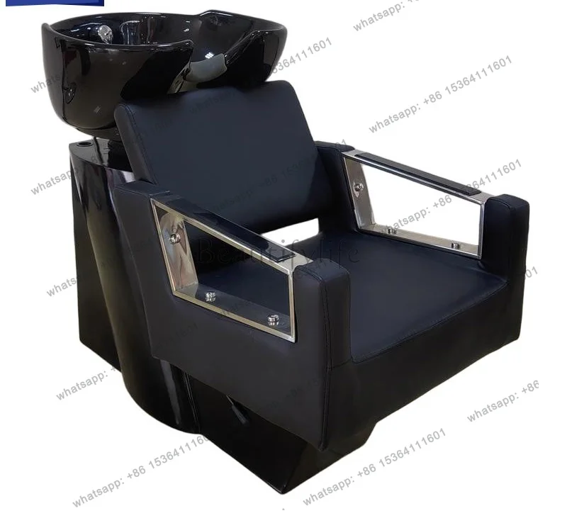 Factory Direct Sales High-grade Hair Salon Ceramic Flush Bed Half-lying Barber Shop Special Shampoo Bed