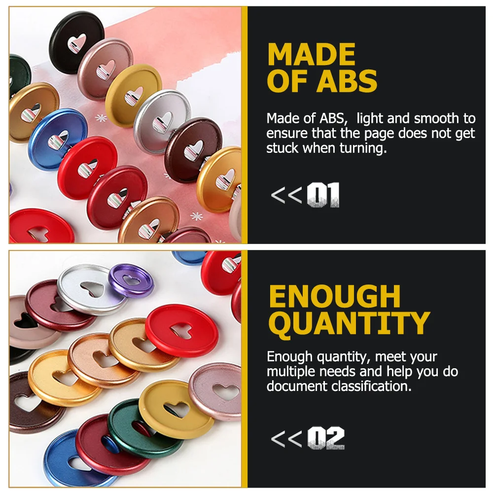 10 قطعة أقراص الموثق متجمد البلاستيك ملزمة مشبك صفحة سلسة بدوره لتقوم بها بنفسك منظمة شكل قلب للمدرسة دفتر مخطط