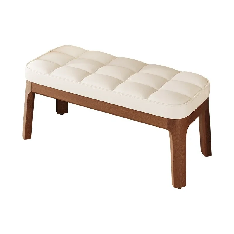 

Solid wood shoe changing stool entrance storage integrated seated bench simple home door soft bag sofa stool