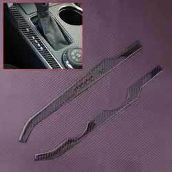 Front Center Interior Gear Shift Panel Side Cover Trim Strip Fit for Ford Explorer 2011 2012 2013 2014 LHD Black Carbon Fiber