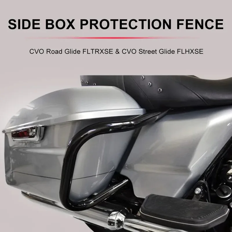 

Motorcycle Saddlebag Guards Rear Crash Bars Bracket for Harley Touring CVO Street Glide Road Glide FLTRXSE FLHXSE 2023-2025