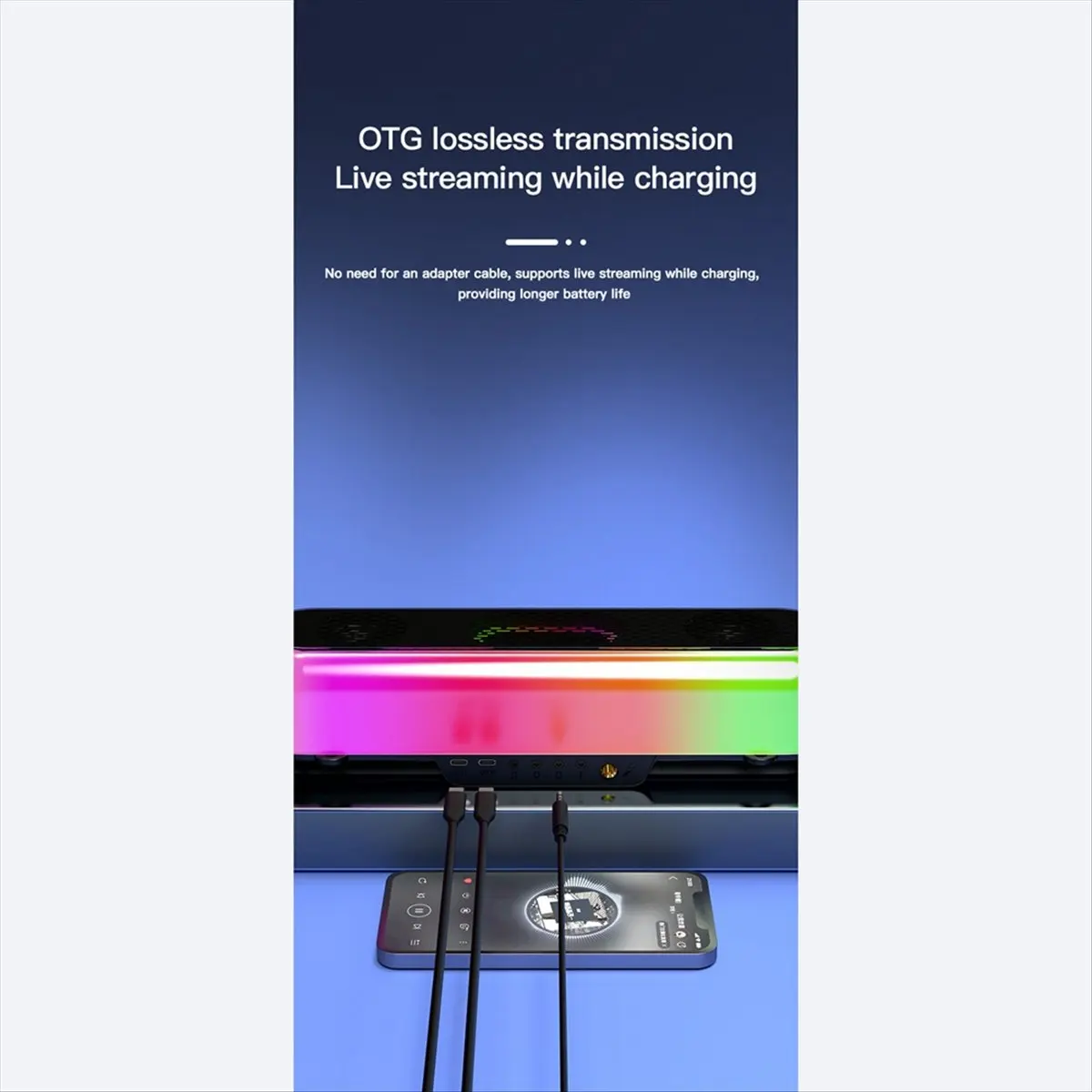 (A96Z) Portable Loud Karaoke Speaker with Two Mic Wireless Bluetooth Sound Card Speaker All-In-1 Sound Card for FamilyKTV White