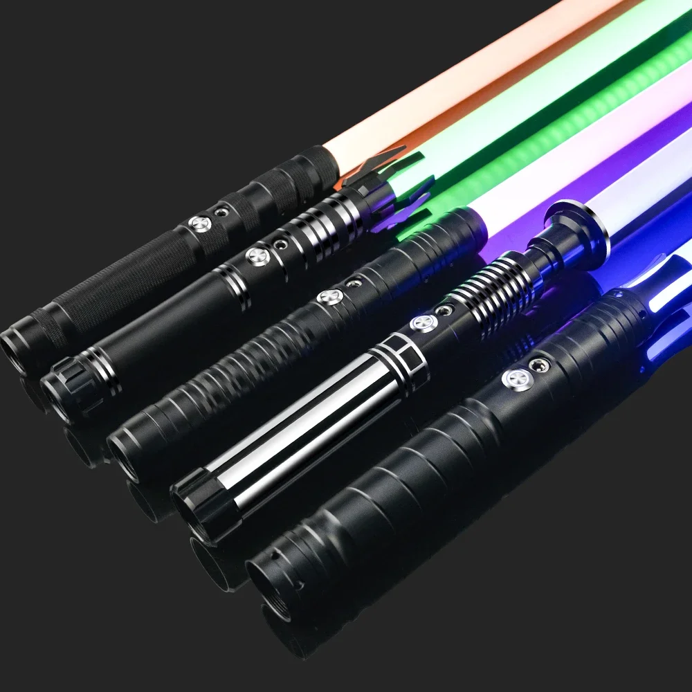 金属製のアルミニウムハンドルledライトセーバー、変数rgb、ヒット効果、fx-duel-lightsaber、16色