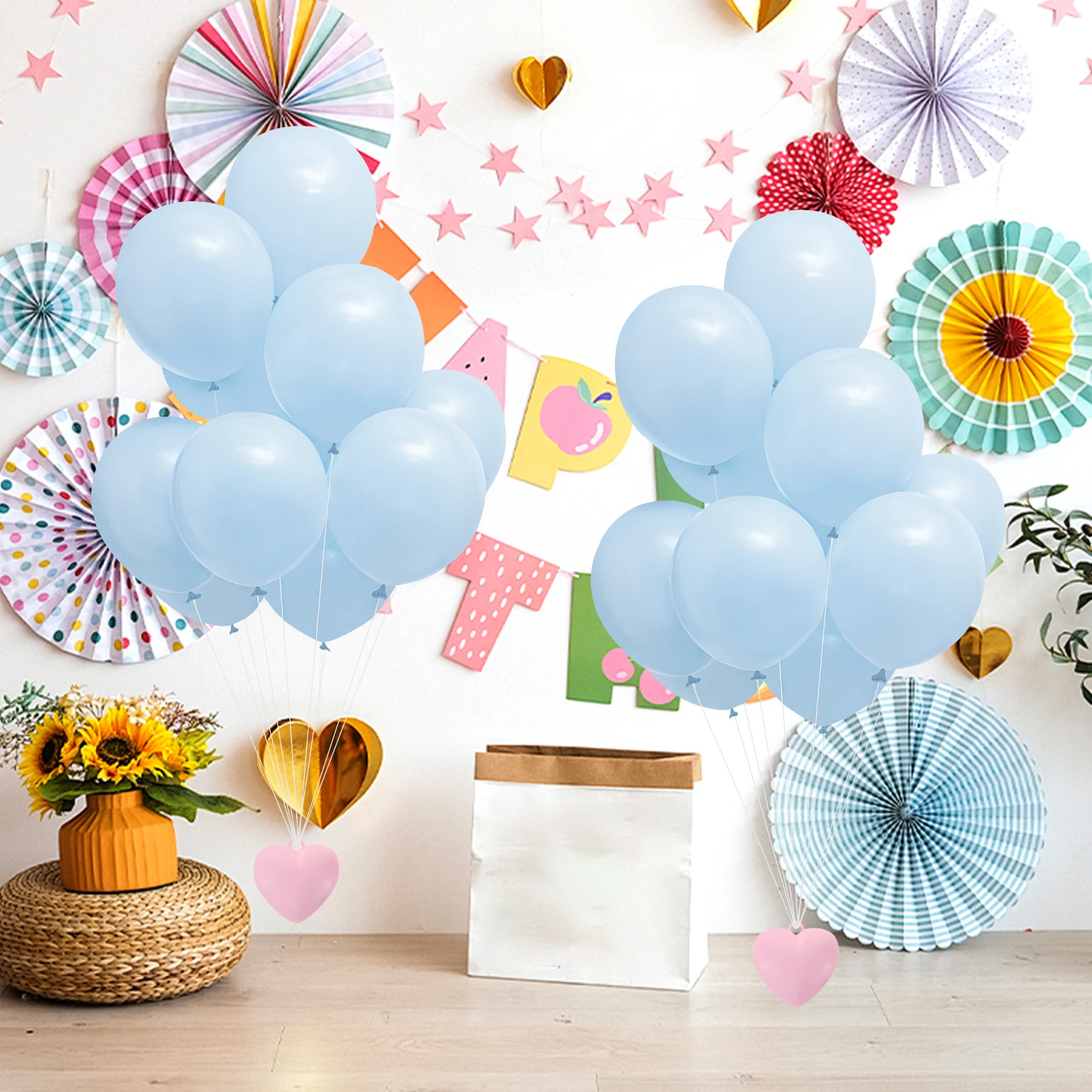 

4 Pcs Decorate Balloon Weight Heart Shaped Pendants Resin Decorative Table Centerpiece