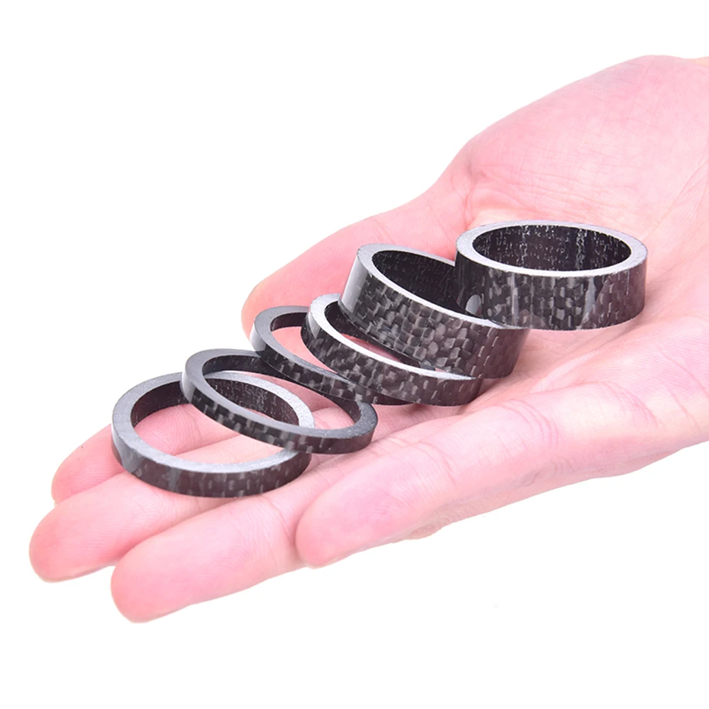 

Bike Stem 1pcs/5pcs Bicycle Headset Handle Bar Carbon Fiber 1-1/8" Spacer Spacing Pad Washer Headset ring