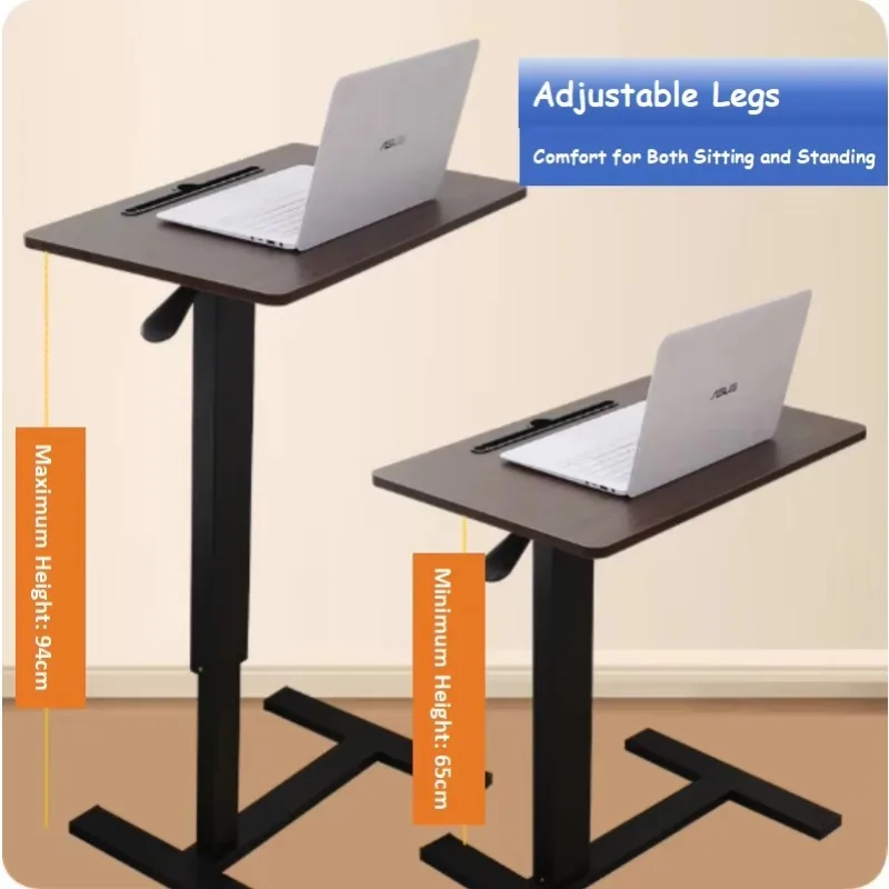 طاولة جانبية حديثة قابلة للتعديل في الارتفاع بجانب السرير، عجلات قابلة للقفل، تصميم بسيط لمطعم المكتب المنزلي #2