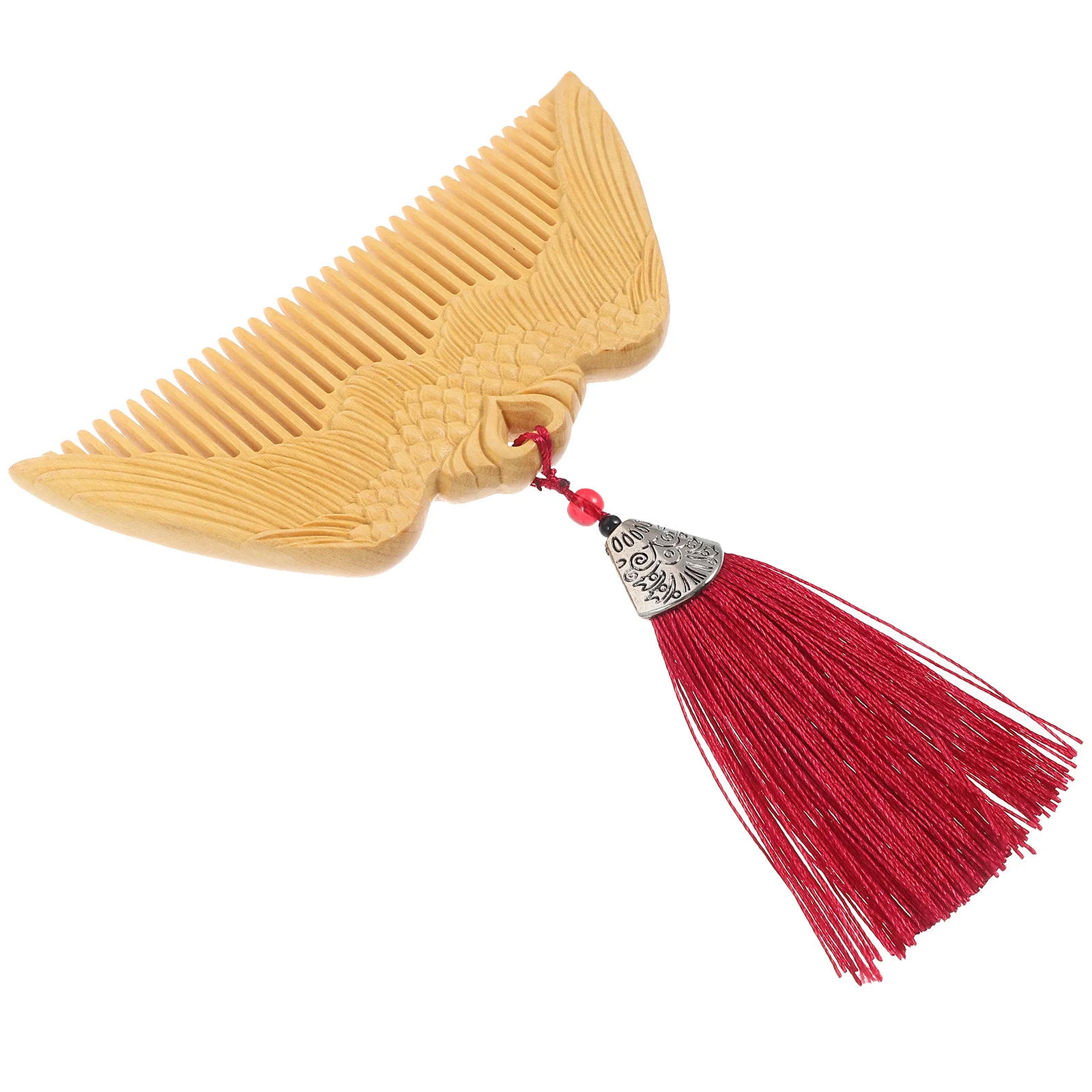 

Деревянная расческа с крыльями ангела, портативная антистатическая компактная деревянная расческа для массажа волос с маленькими мелкими зубьями, портативная деревянная расческа,