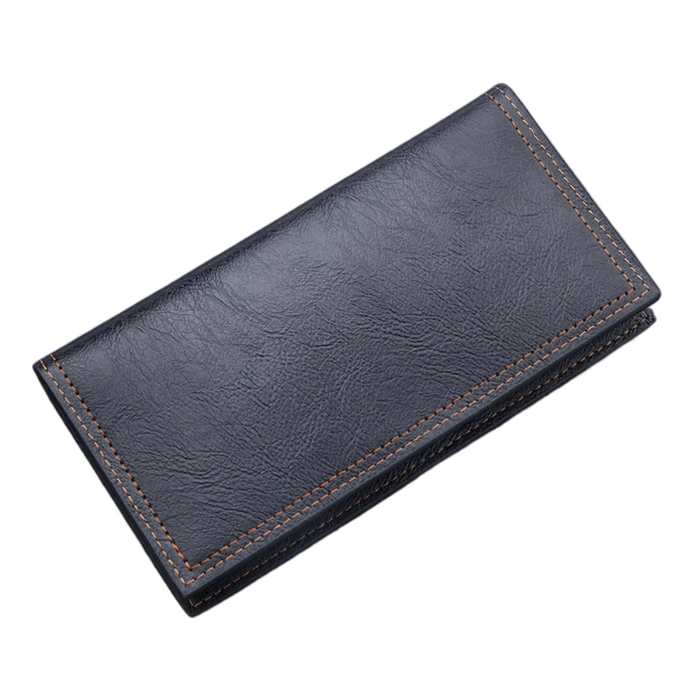 Oil Wax Leather 2 Fold Purse Large Capacity Multi-position Men's Hand Bag Retro Durable Male Leather Purse Daily Use