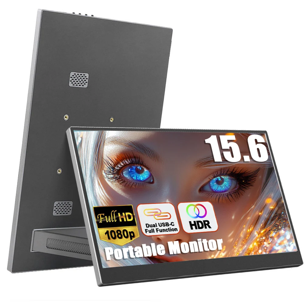 Wireless 15.6-inch Portable Monitor Suitable mini HDMI for Wi-Fi Projection on Laptops Mac Computers Iphone and Android Phone