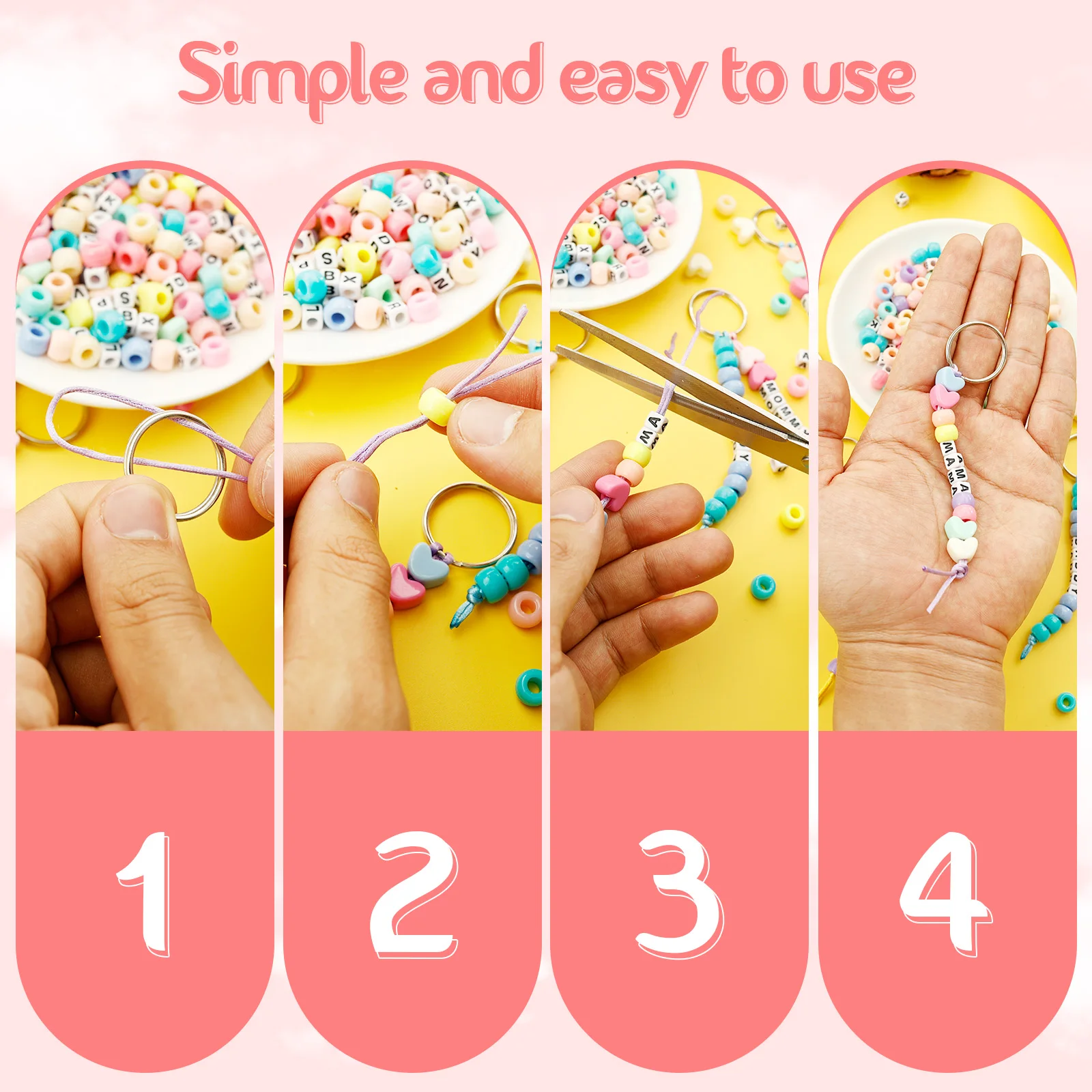 DIY بها بنفسك رسالة/القلب/الجولة/نجمة حبة المفاتيح عدة شخصية مخصصة أساور القلائد الحرف القيمة العاطفية الحرف اليدوية هدية