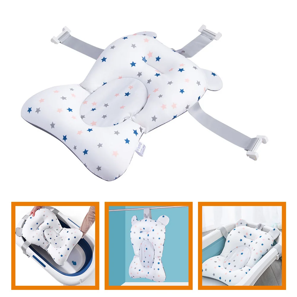 

Baby Bath Cushion Floating Support Mat For Newborn Toddler Infant Tub Seat Adjustable Bathing Pad Buoyant Sponge For
