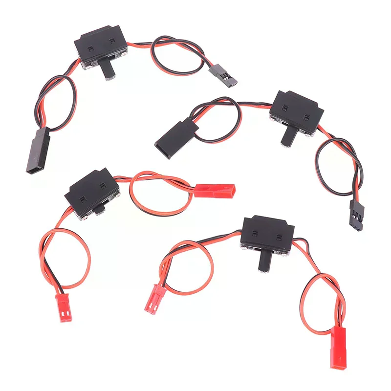 2PCS Receiver Power on / Off Battery RC Switch with Futaba / JR JST Connecter Cable for RC Fixed Wing Drones Model Car Boat
