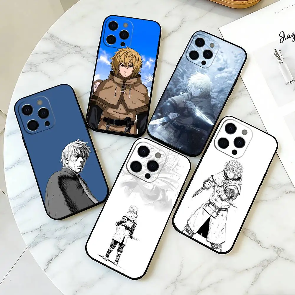 

Anime character T-Thorfinn K-Karlsefni Phone Case Silicone Soft For IPhone 17 16 15 14 13 12 11 X XR Plus Pro Max Plus