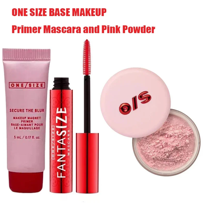 Juego de maquillaje Base de tamaño único, máscara de 5g, imprimación de 5ml y polvo facial de 2g, juego de tamaños de muestra, polvo suelto, control de aceite, rizador de pestañas gruesas