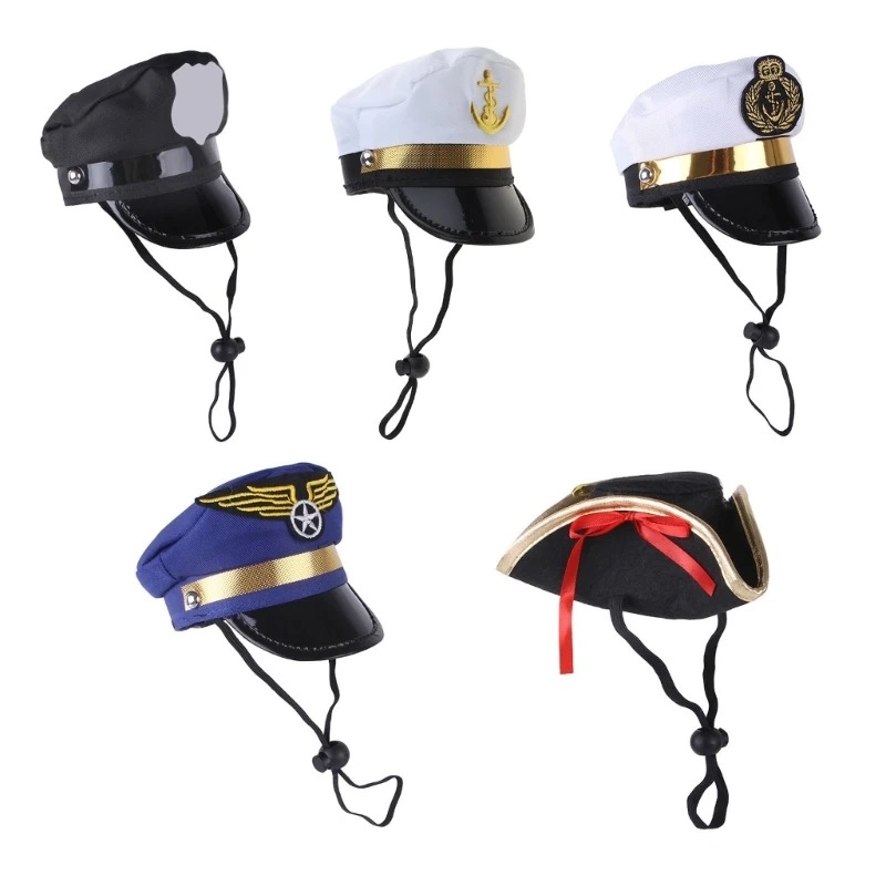 Pirate Captain Hat for Cat Christmas Party Pet Dogs Carnival Cosplay Hat