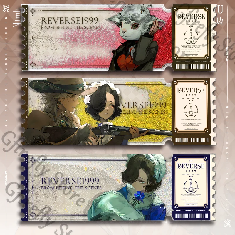 Acrylic Quicksand Ticket Stub Reverse:1999 Barbara Anime Quick-sand Counterfoil Argus Gorgeous Ambitus Tuesday Collect Gift