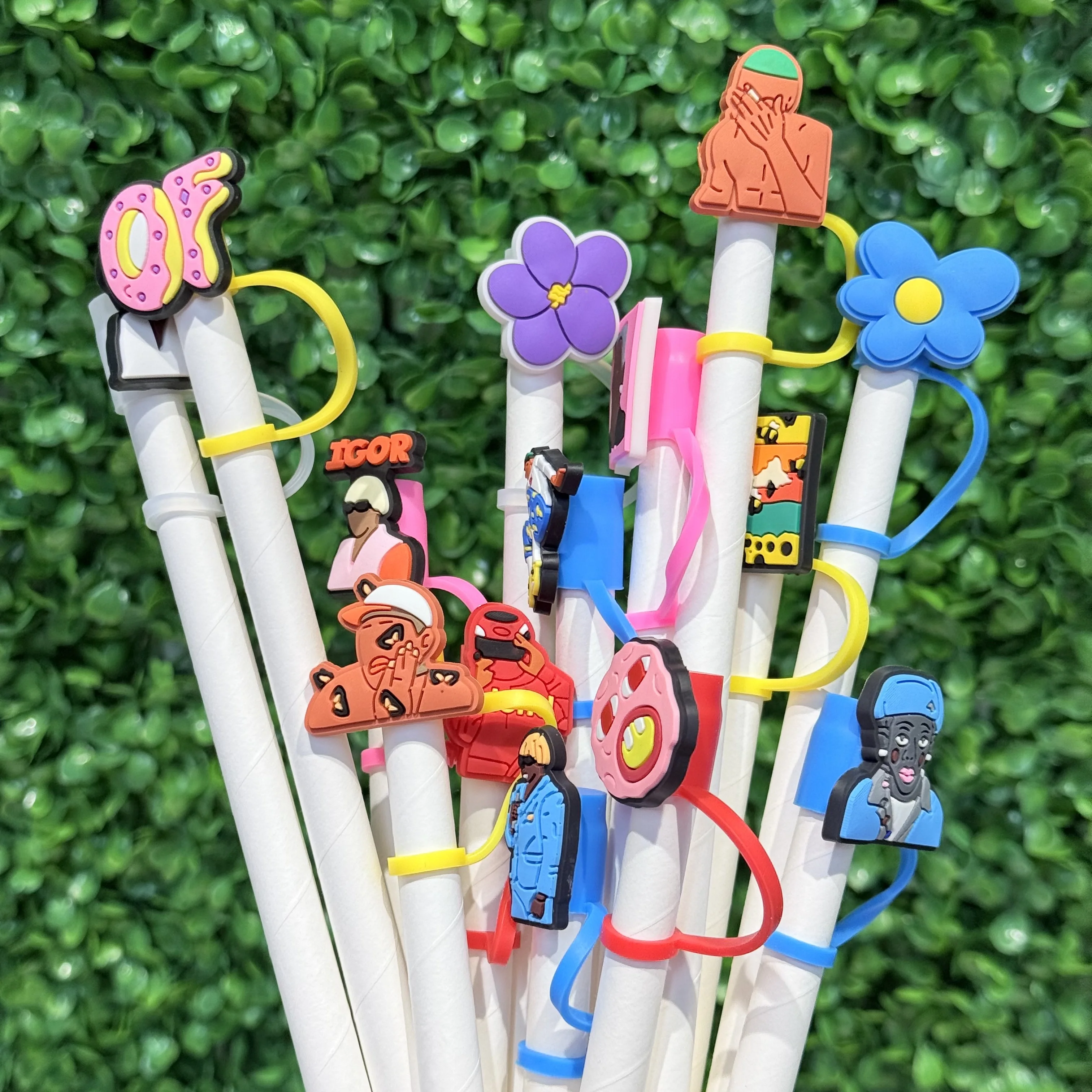 1-14pcs Igor The Creator Accessories Straw Cover Cap For Cup