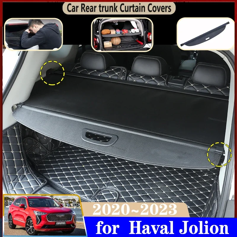 

Car Trunk Curtain For Haval Jolion Chulian 2020 2021 2022 2023 Car Trunk Cargo Covers Rear Curtain Retractable Space Accessories