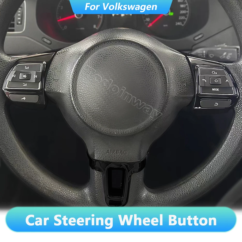 

Car Steering Wheel Buttons Command Audio Radio Control Switch for VW Polo Golf 6 Jetta Bora Sagitar Santana 2010 Accessories