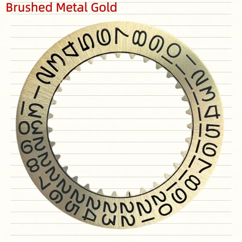 21.9mm Brushed Metal 1570 Watch Calendar Disc Vintage Font Silver Gold Wheel Date Disc Fit for 1570 Movement Replacement Parts