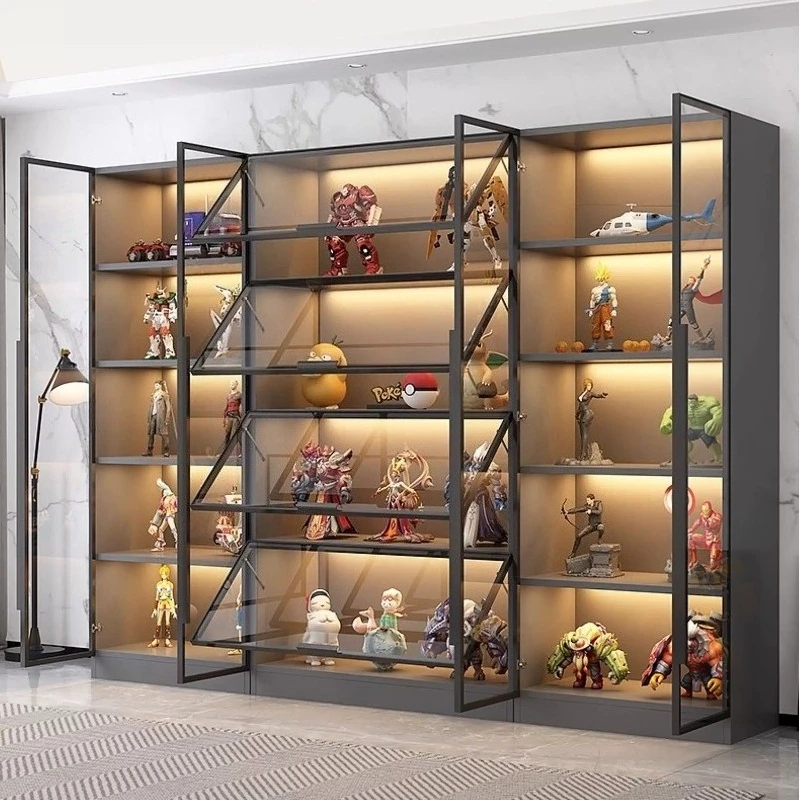 Home Modern Luxury household model figure glass display cabinets storage locker showcase living room cabinet sideboard furniture