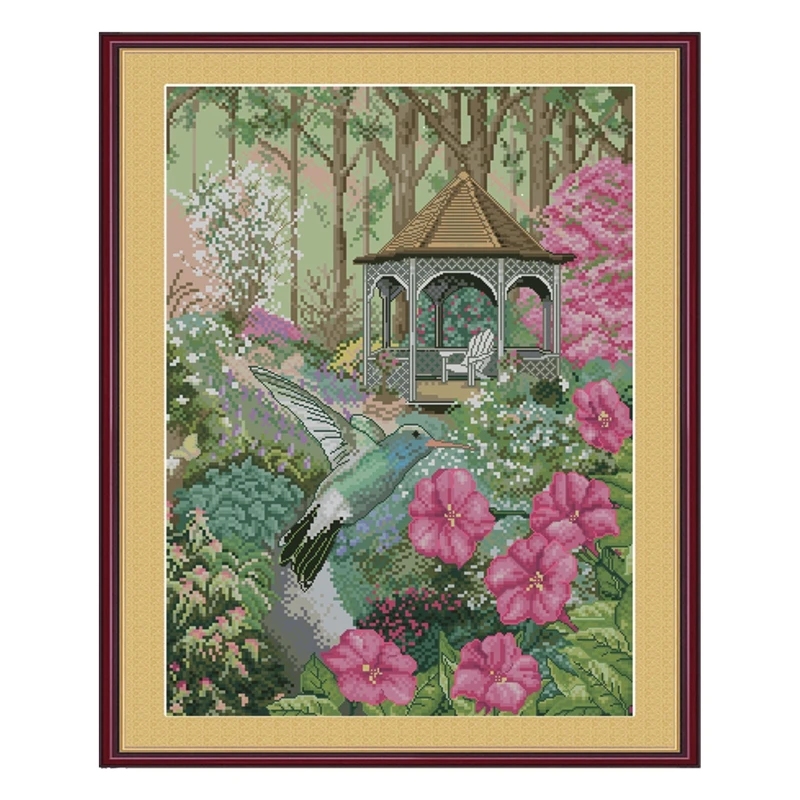 

The cross-stitch set 28CT, 18CT, 14CT and 11CT can be selected as the hand-made material pack of printed fabric saga Garden Humm