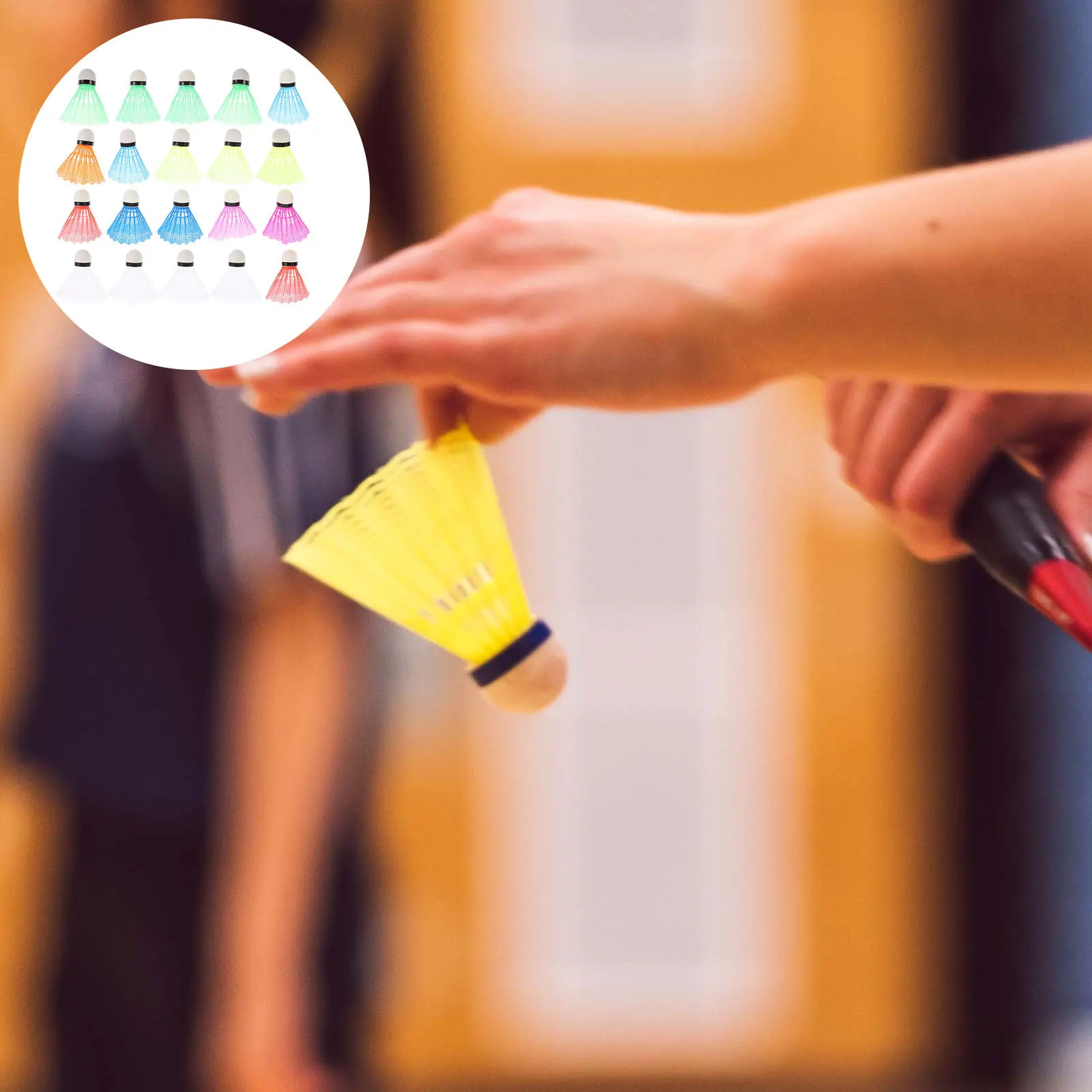 

20pcs Plastic Shuttlecocks Colorful Badminton Balls For Training Fitness Beginners Family Recreation Outdoor Sports Use