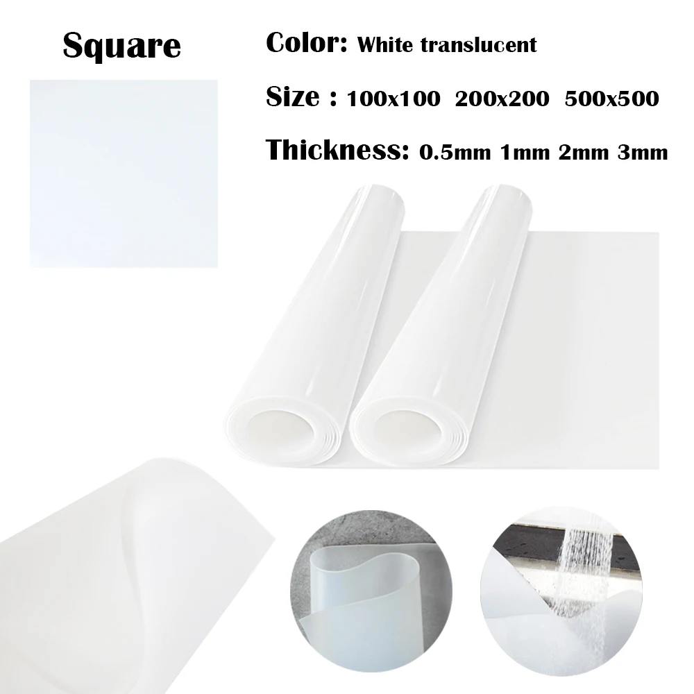 Translucent High-Temp Resistant Silicone Sheet - Odorless, Waterproof, Anti-Slip & Shock-Absorbent Silicone Gasket