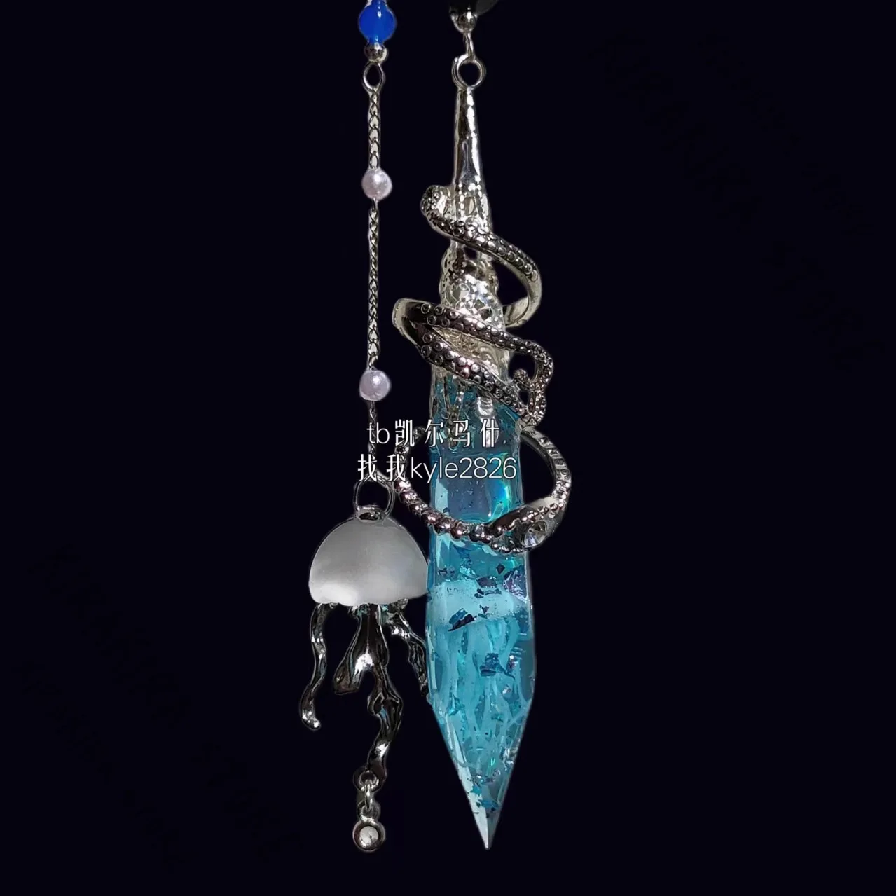 

Arknights Mizuki Necklace Impression Natural Stone bradde chain Original Pendants Chains Cosplay Handmade Pendant Accessories