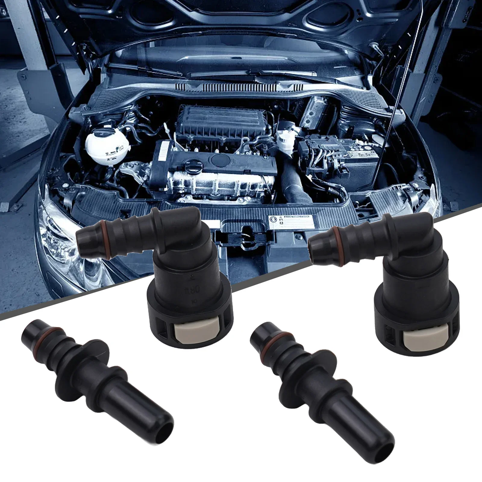 2 шт. пара щипцов для шлангов, нейлоновый шланг PA12 + 30GF, быстроразъемный, полезный, 3/8 дюйма, 90 градусов, соединительный колено, подходит