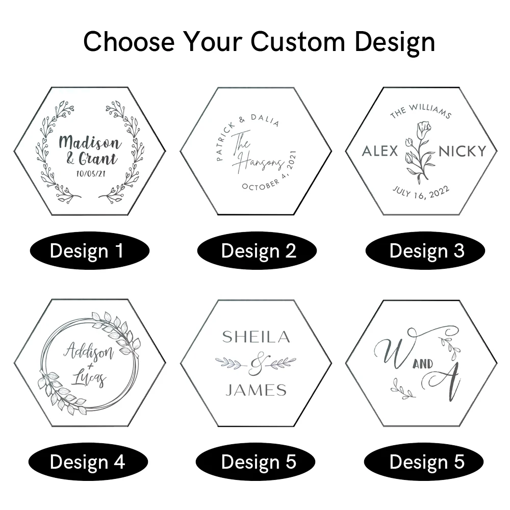 Hexagon Ring Box with Clear Acrylic Lid & Wood Base, Personalized Wedding Ring Box for Engagement Ring Box, Ring Display Box