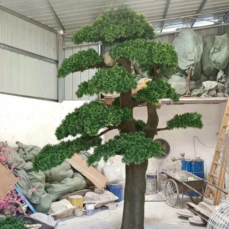 

MSimulation pine Arhat pine welcome pine fake tree shopping mall hotel decorative landscaping tree