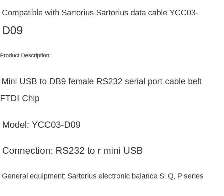 Compatível com cabo de dados de equilíbrio DB9 para cabo de porta serial Mini USB RS232