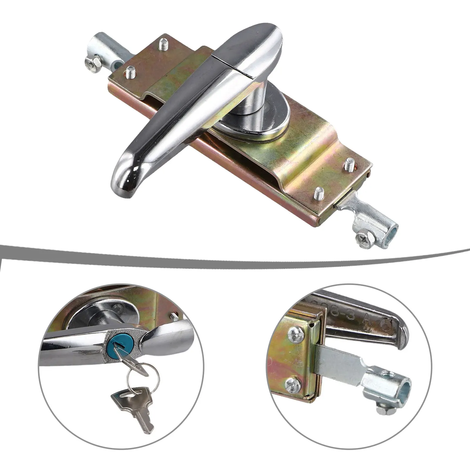 Link-Schloss-Türschloss für den industriellen Einsatz, hochfeste Stahlnocke mit hohem Drehmoment, Zinklegierungsgehäuse, verzinkt, verchromt