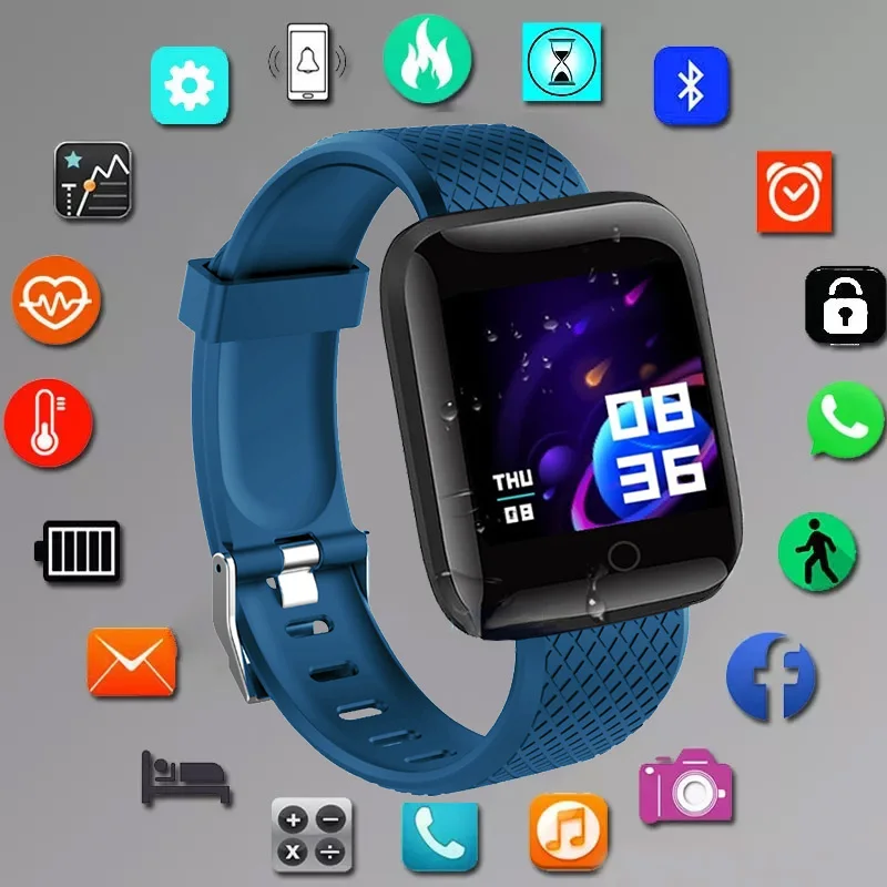 

HD Digital Smart Sport Watch Mens Watch Led Electronic Wristwatch Women Bluetooth Male Fitness Message Heart Rate Body Sleep Kid