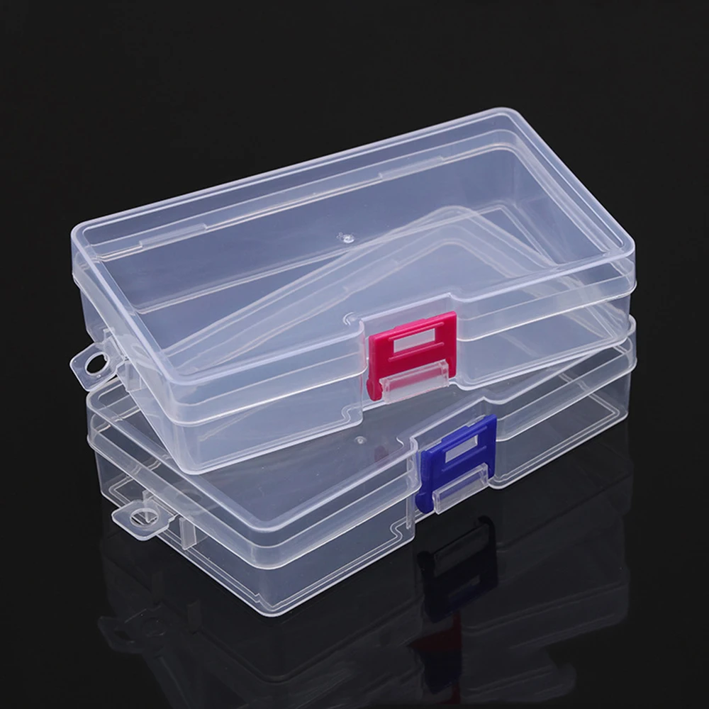 Transparent Plastic Storage Boxes Jewelry Box Empty Storage Box Container Beads Earring Box Jewelry Rectangle Case 145*85*35mm