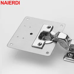 NAIERDI 2/4/6/8 Pack Cabinet Hinges Repair Plate Stainless Steel Furniture Mounted Plate,Protect Wooden Cabinet Door Hardware