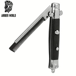 Folding Spring Comb Automatic Combs Portable Foldable Knife Brushes Hair Trimmer Comb Brush Accessories Tools