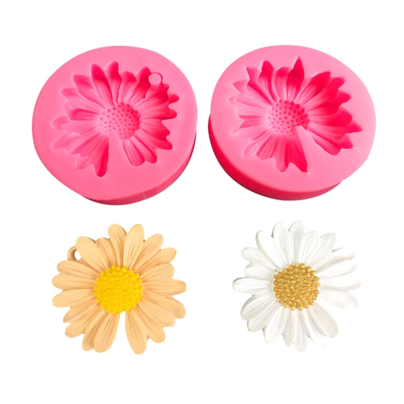 Daisy Scented Candle Silicone Mold Sunflower Aromatherapy Soap Mold DIY Flower Handmade Resin Plaster Mold Home Baking Mould