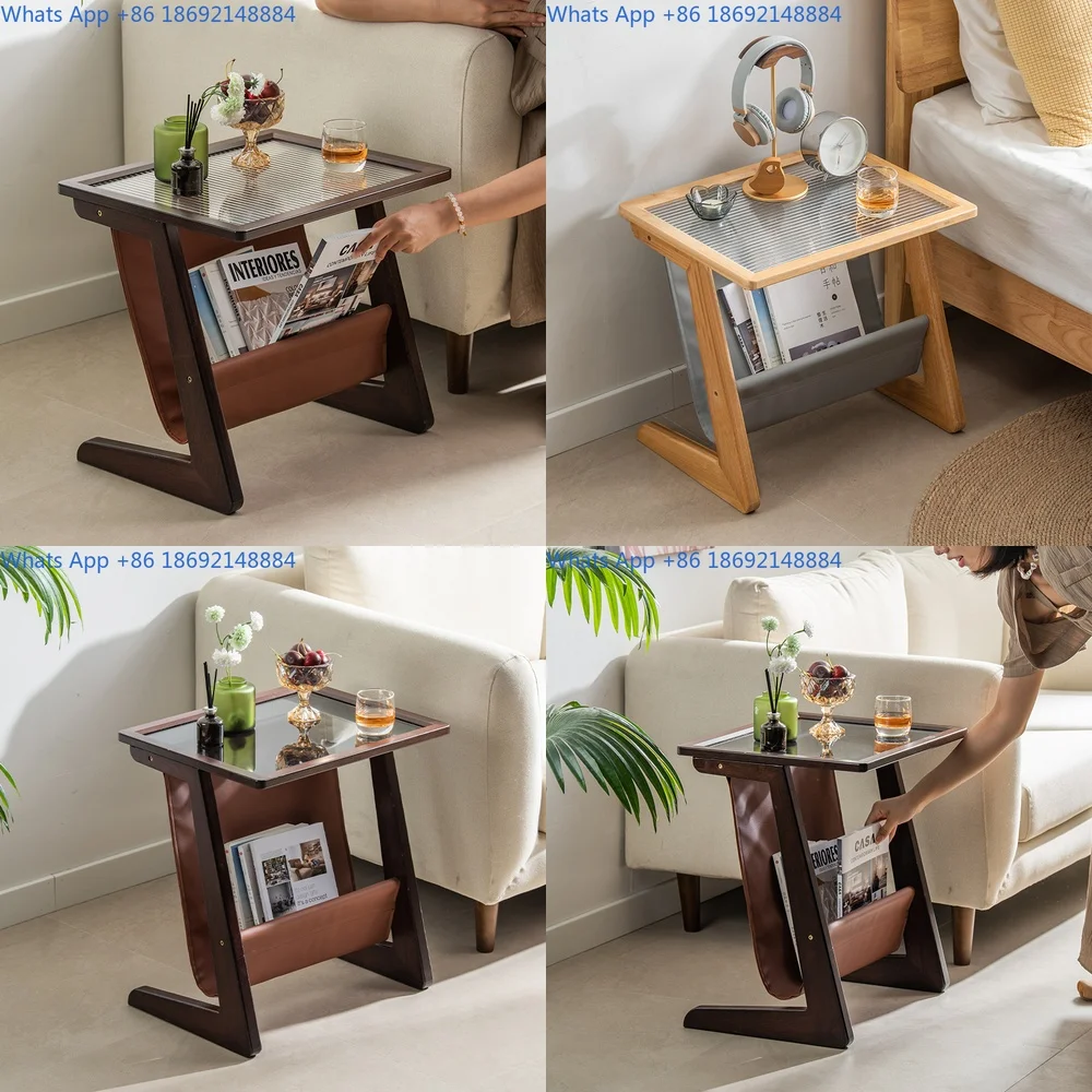 

Side table for living room bedroom small wooden coffee table minimalist design