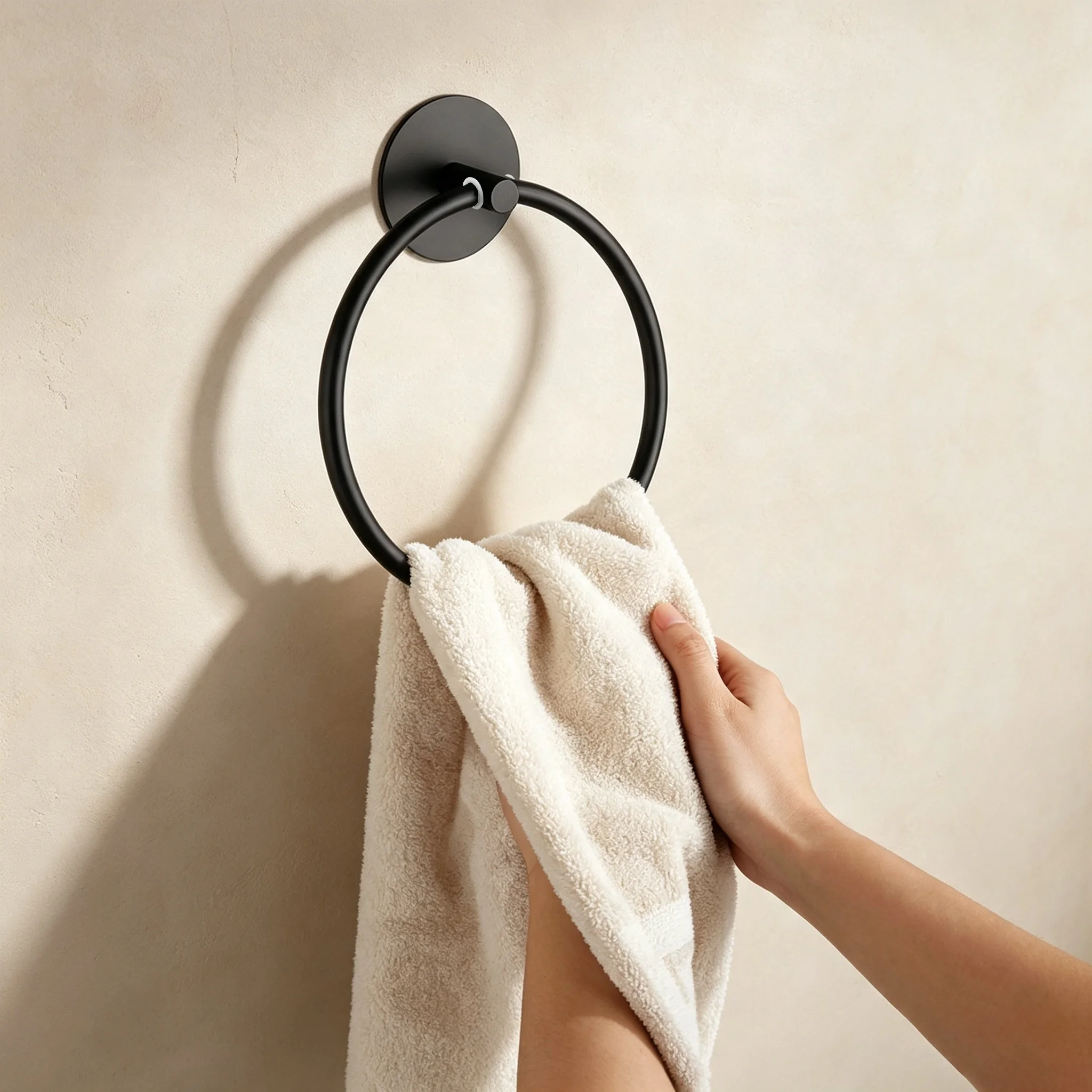 Bathroom Towel Rack,Adhesive Towel Holders,Towel Ring,Bath Towel Holders,Kitchen Bathroom Accessories,Bathroom Organizer Stuff