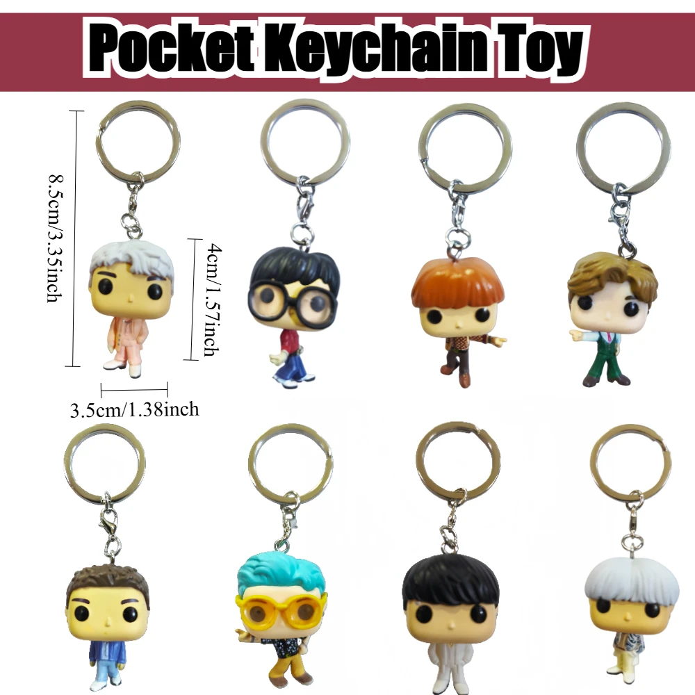 جيب المفاتيح لعبة Suga Jung Kook V RM الشكل قلادة لعب الأطفال الحلي الزخرفية الهدايا المعبود ستار مزيج المفاتيح #2