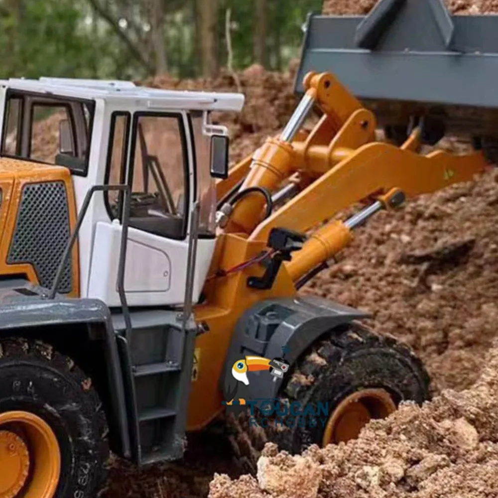 

JZM 580 RC гидравлический погрузчик масштаб 1/14 с дистанционным управлением металлический колесный погрузчик строительная машина свет звуковая модель игрушки TH22652