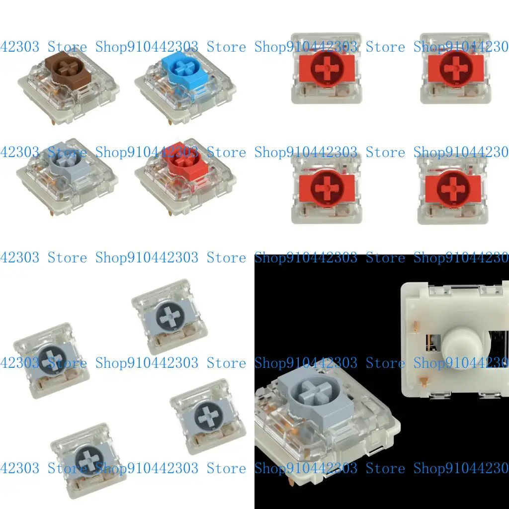 L4MD 4pcs Keyboard Mekanik Profil Rendah Beralih Linear Tenang Untuk Gaming dan Kantor GK61 GK87 Dengan Perjalanan Pendek Tepat