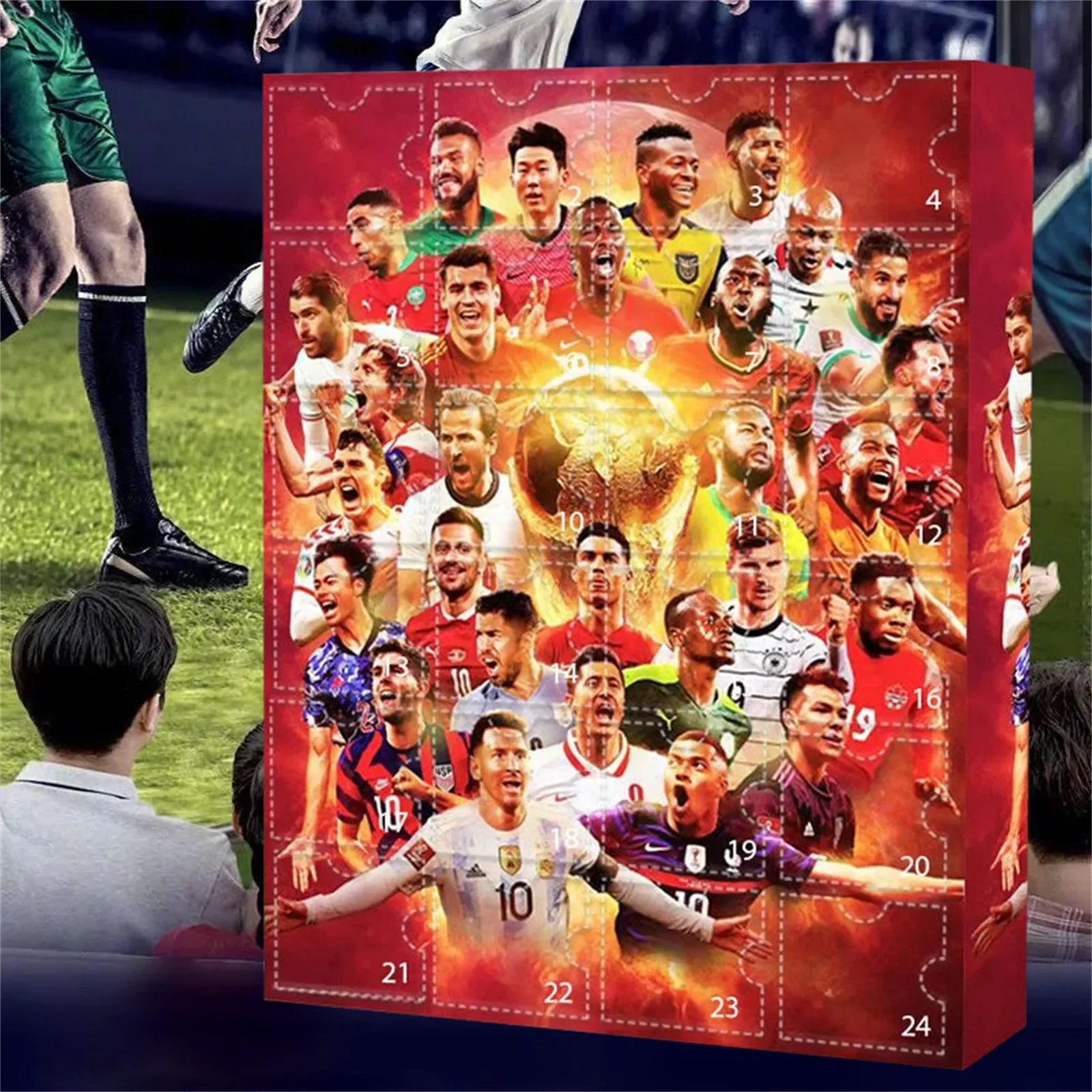 2024 Countdown Advent Calendar Football Set, 24 Days Of Christmas Advent Calendar Football Party Gifts Sports Christmas Supplies