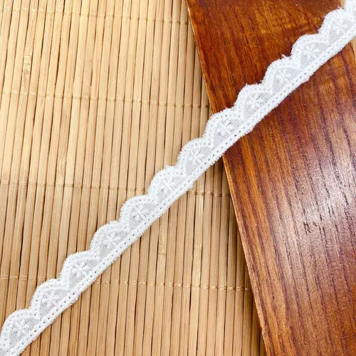 Tela de algodón con bordado de flores para niños, accesorios de costura, 1cm de ancho, 5 yardas por lote