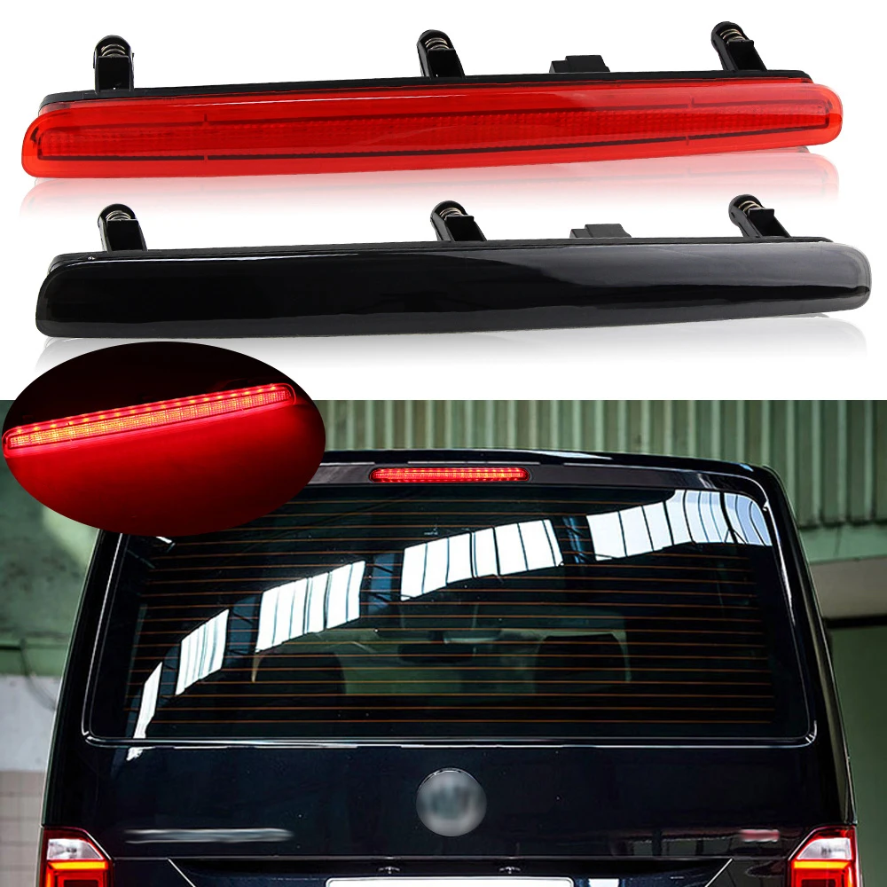 LED Füme Bagaj Kapağı Fren Lambası VW T5 Transporter 2003-2015 Yüksek Seviye Işık Caravelle T5 Araba Styling Yüksek Dağı Stop Lambası